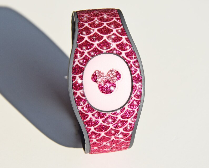 Magic Band Raspberry Mermaid Skins Cover Glitter Magic Band Etsy
