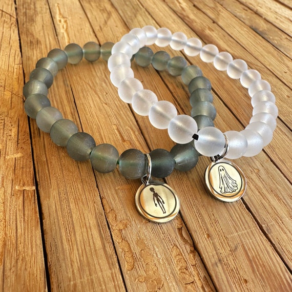 Alien and Ghost Charm Bracelet Bundle- Ghost Hunter or Alien Hunter -Paranormal Lover Gift