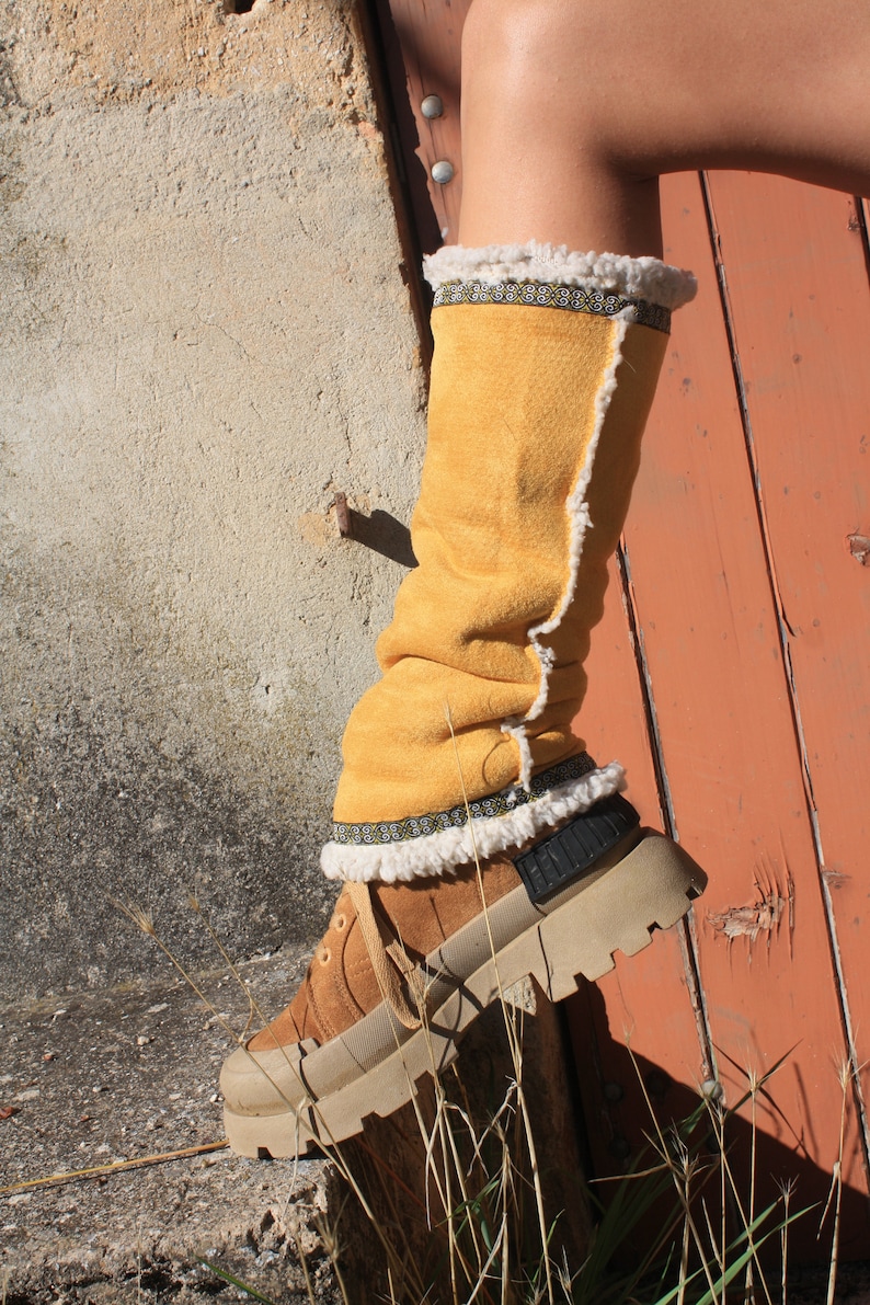 Mustard Yellow Steppe Gaiters Etsy