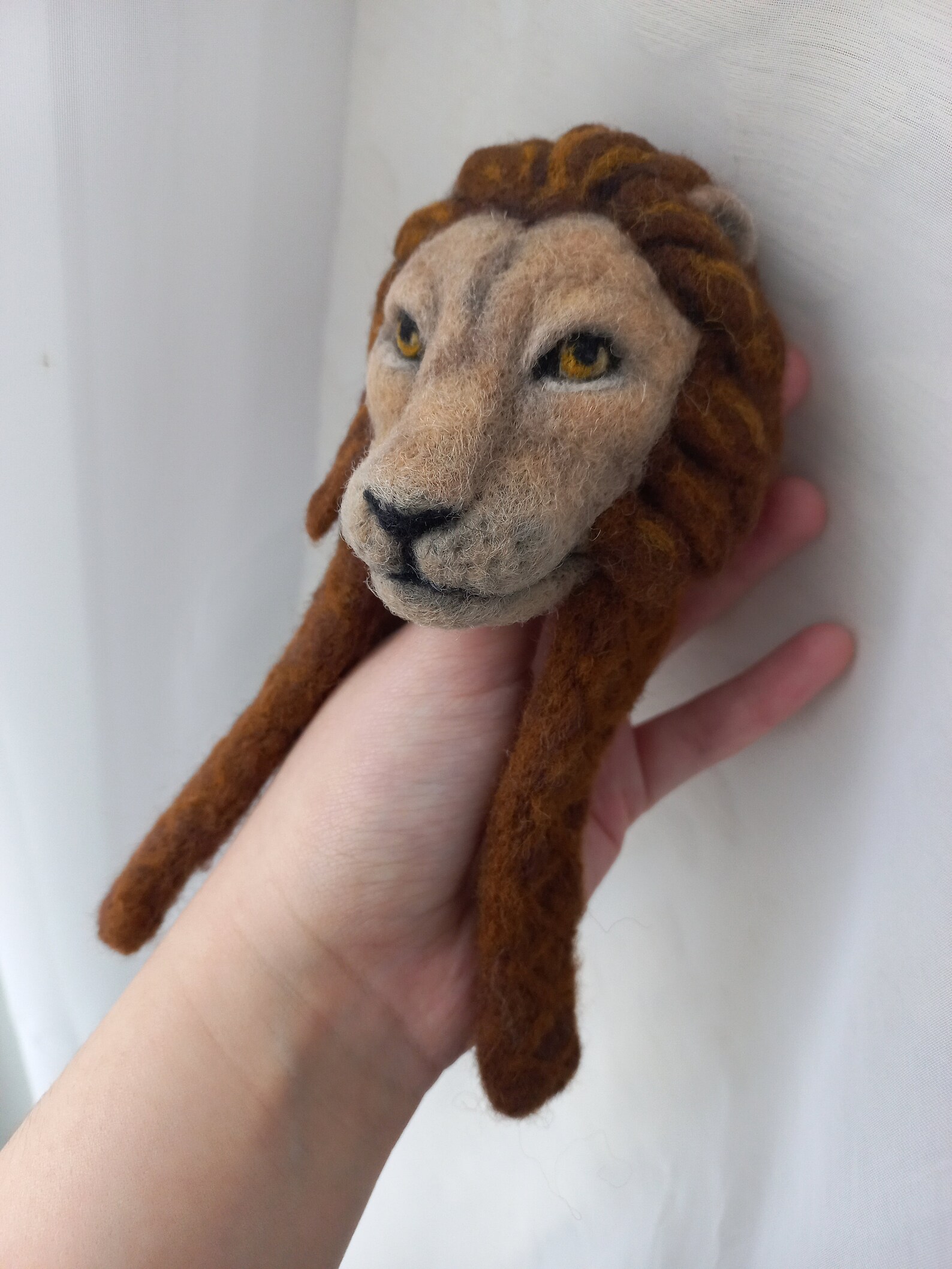 Wool Sculpture Needle Felted Lion Fantasy Doll Etsy