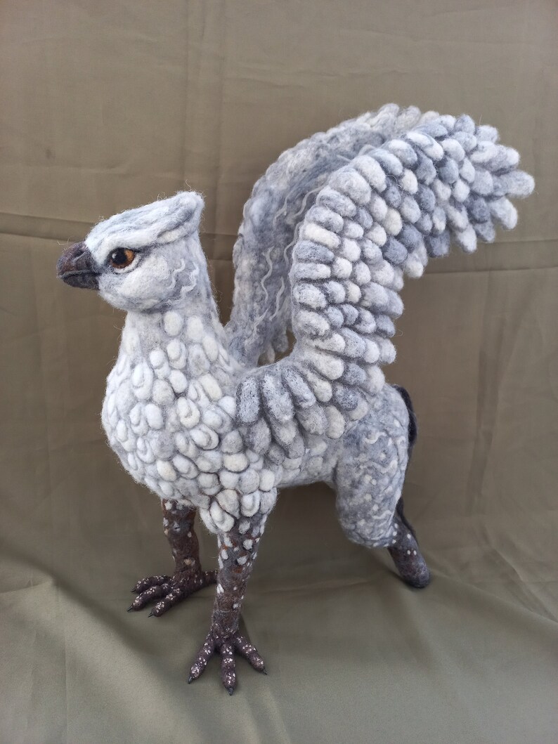 Wool Sculpture Needle Felt Griffin Griffin Statue Hippogriff Griffin