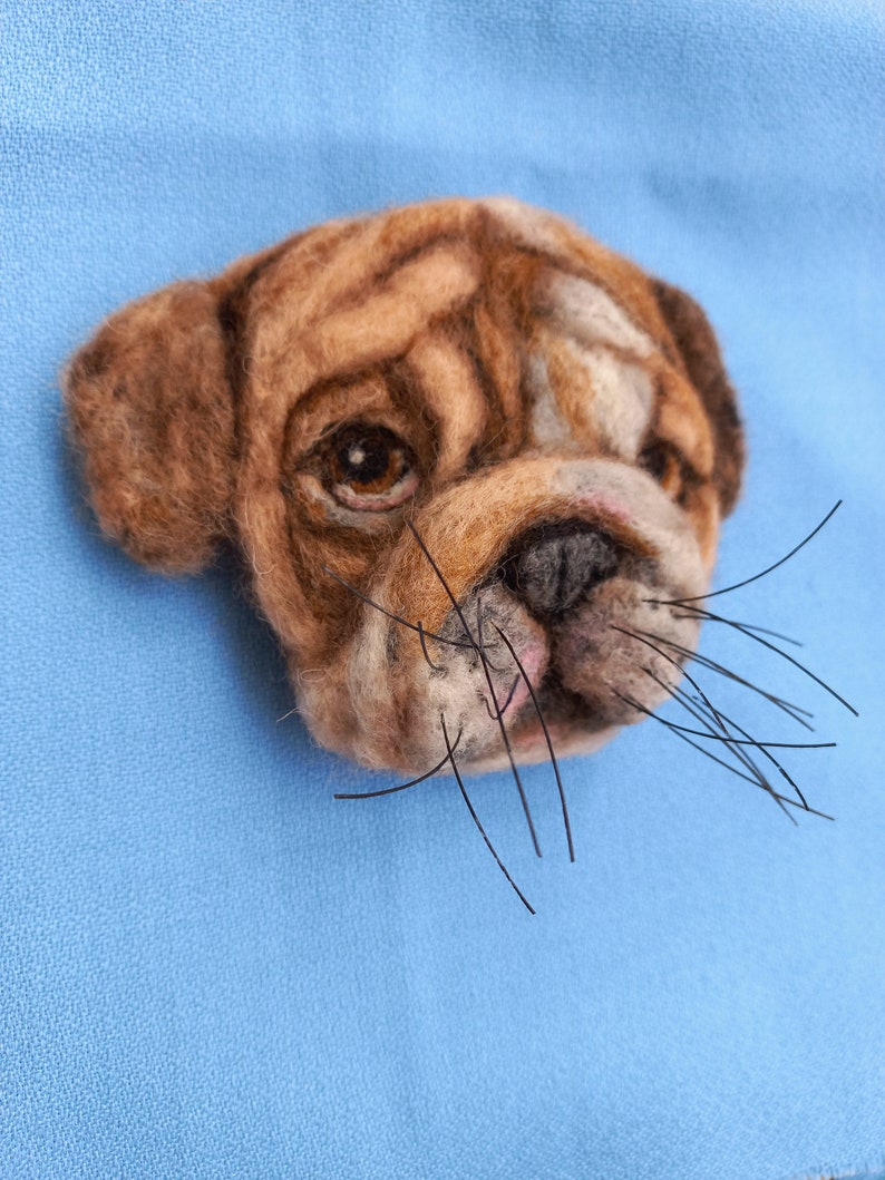 Wool Sculpture Needle Felted Dog Dog Miniature Wool Dog Etsy