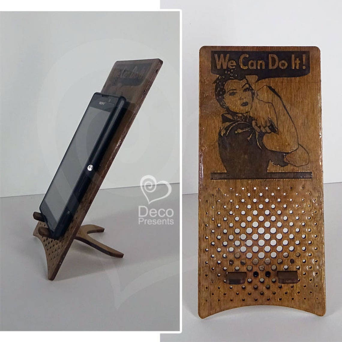 Wooden Stand With Laser Engraving we Can Do It Etsy