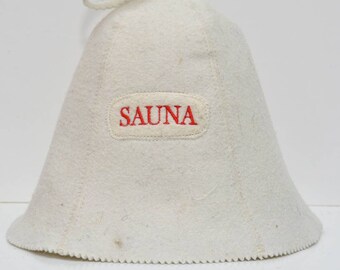 Sauna Hat wool felt, Russian Banya cap, bath accessories