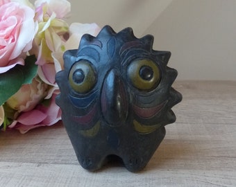 Old and rare Mexican Figure Owl Owl Pottery Vintage Clay