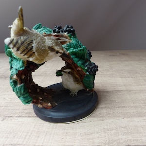 The country Bird Collection - The Wren - Handgeschilderde harsvogels Vintage 2002