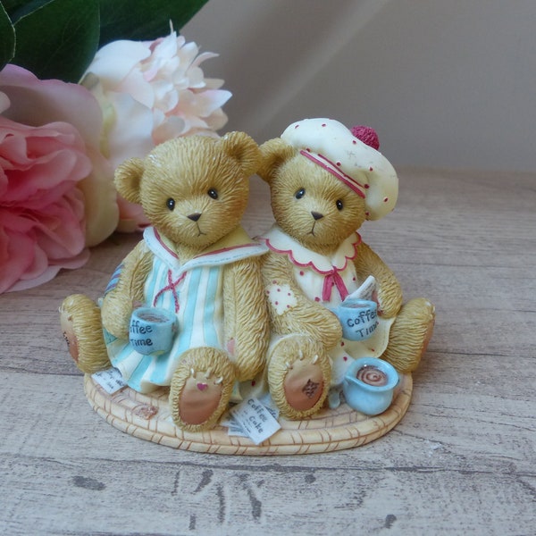 Figurine deux oursons marins en résine - l'amitié - collection vintage 2004 - Marnie et Rissa Cherished Teddies - Teddy Bear