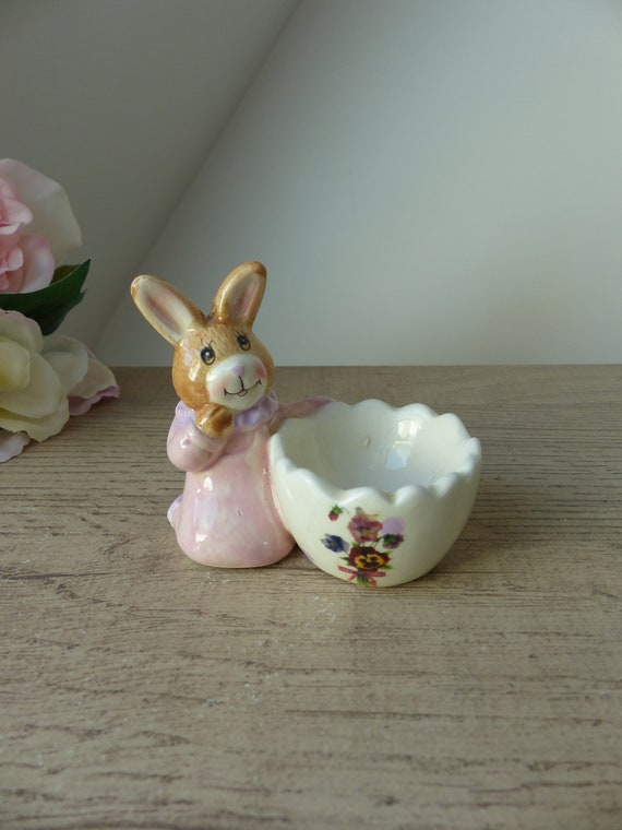 Vintage White Rabbit Egg Cup Vintage White Rabbit Egg Cup
