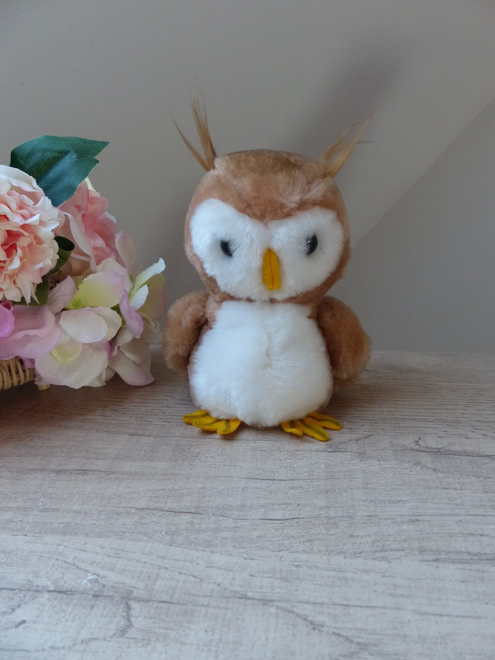 Peluche Chouette Hibou Nature Animal Jouet Fun Farm Collection Souvenir Vintage 1979, Doudou en Form