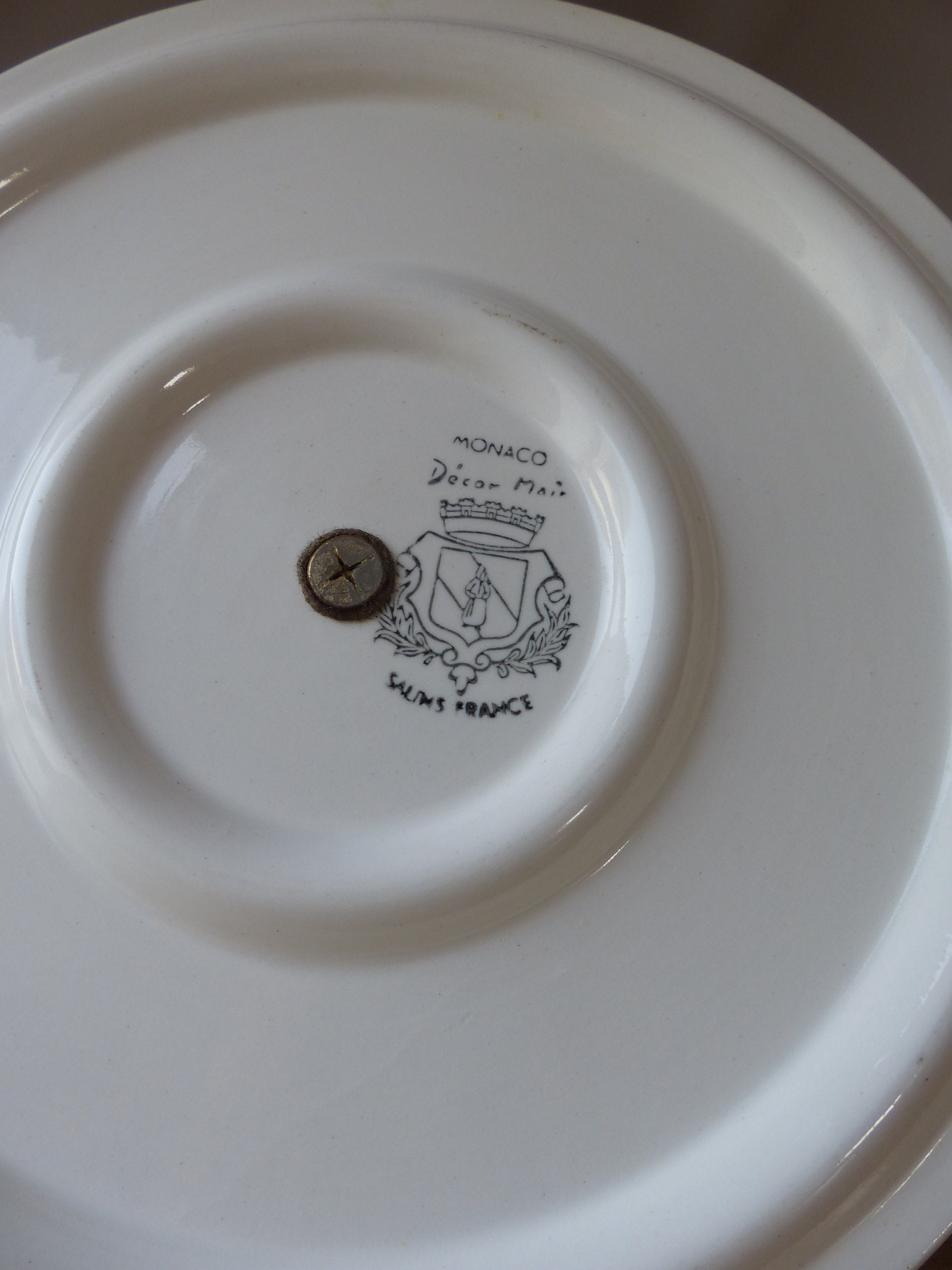 Superbe beurrier ou cloche à fromage vintage 1970' en faïence de Delft