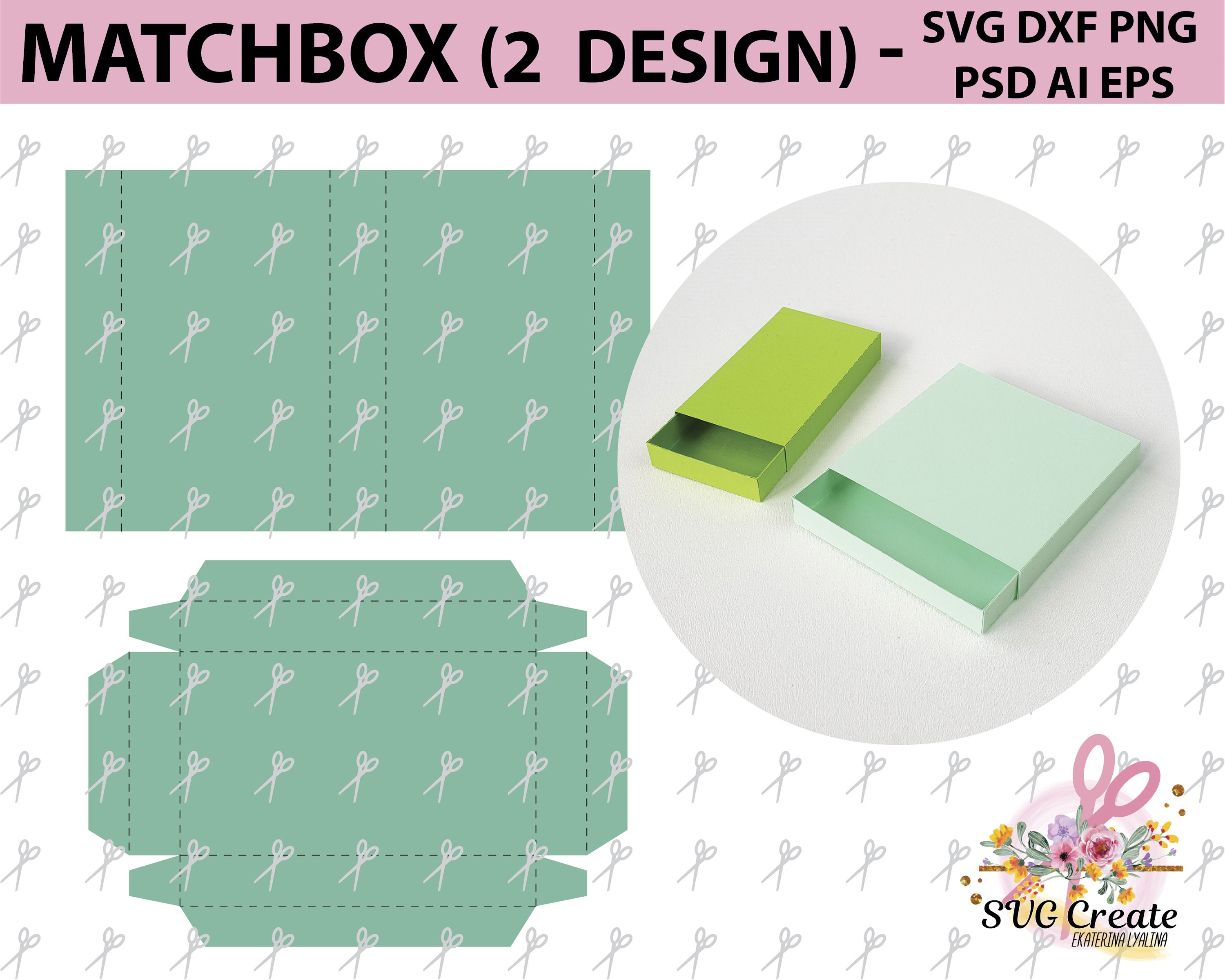 Matchbox Template Cut File Favor Box Svg Gift Paper Cut Diy | Etsy UK