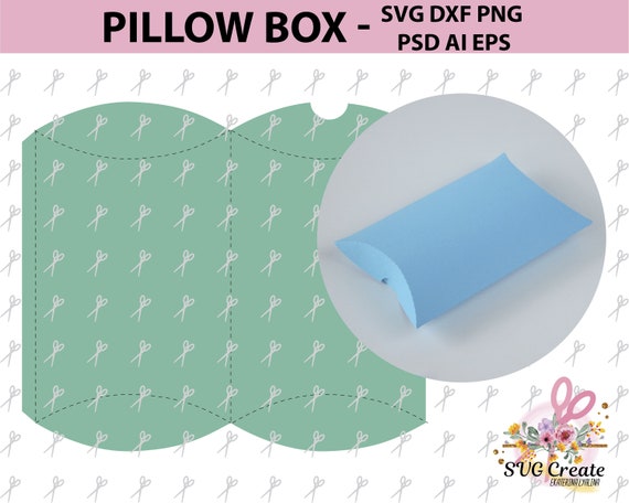 Pillow Box Template Gift Favor Papercut Diy Paper Printable Etsy