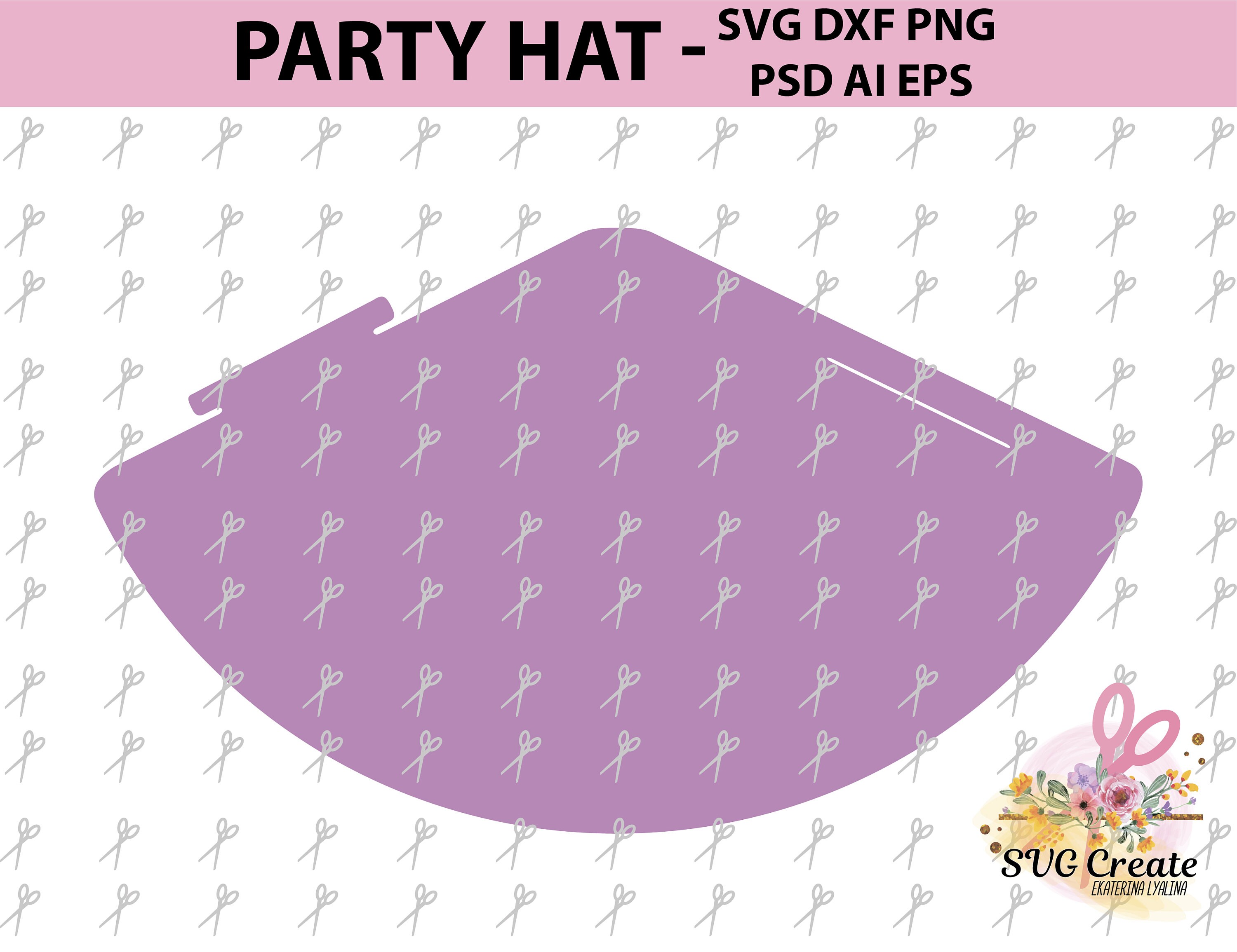 Download Party Hat Template 1st Birthday Hat Svg Cut Cutting File Etsy
