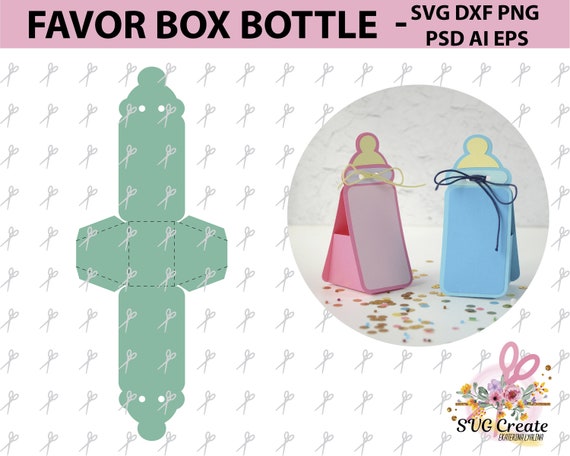 favor box template bottle