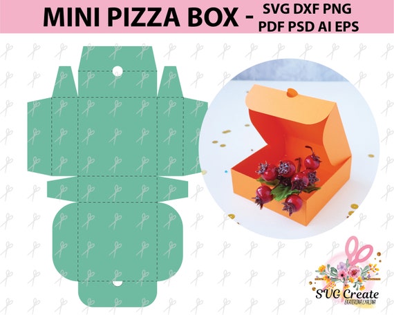 Pizza box pdf template pizza box invation pdf printable box | Etsy