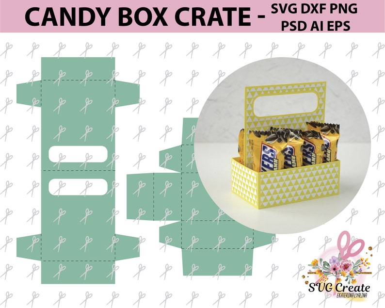 Download Candy box crate template favor paper cut papercutting svg ...
