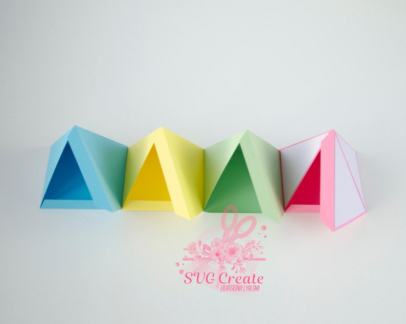 Pyramid box template pdf favor box template template | Etsy