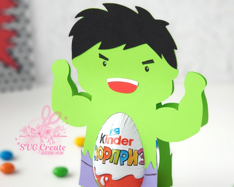 Download Kinder surprise egg holder svg cutting file Hulk template ...