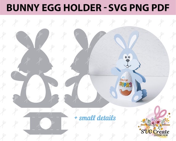Download Kinder Surprise Egg Holder Svg Cutting File Bunny Template Etsy