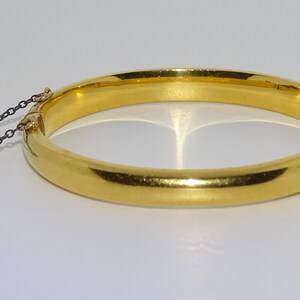 Beautiful 1/5th 9 Carat Rolled Gold Hinged Bracelet/ Bangle - Etsy UK