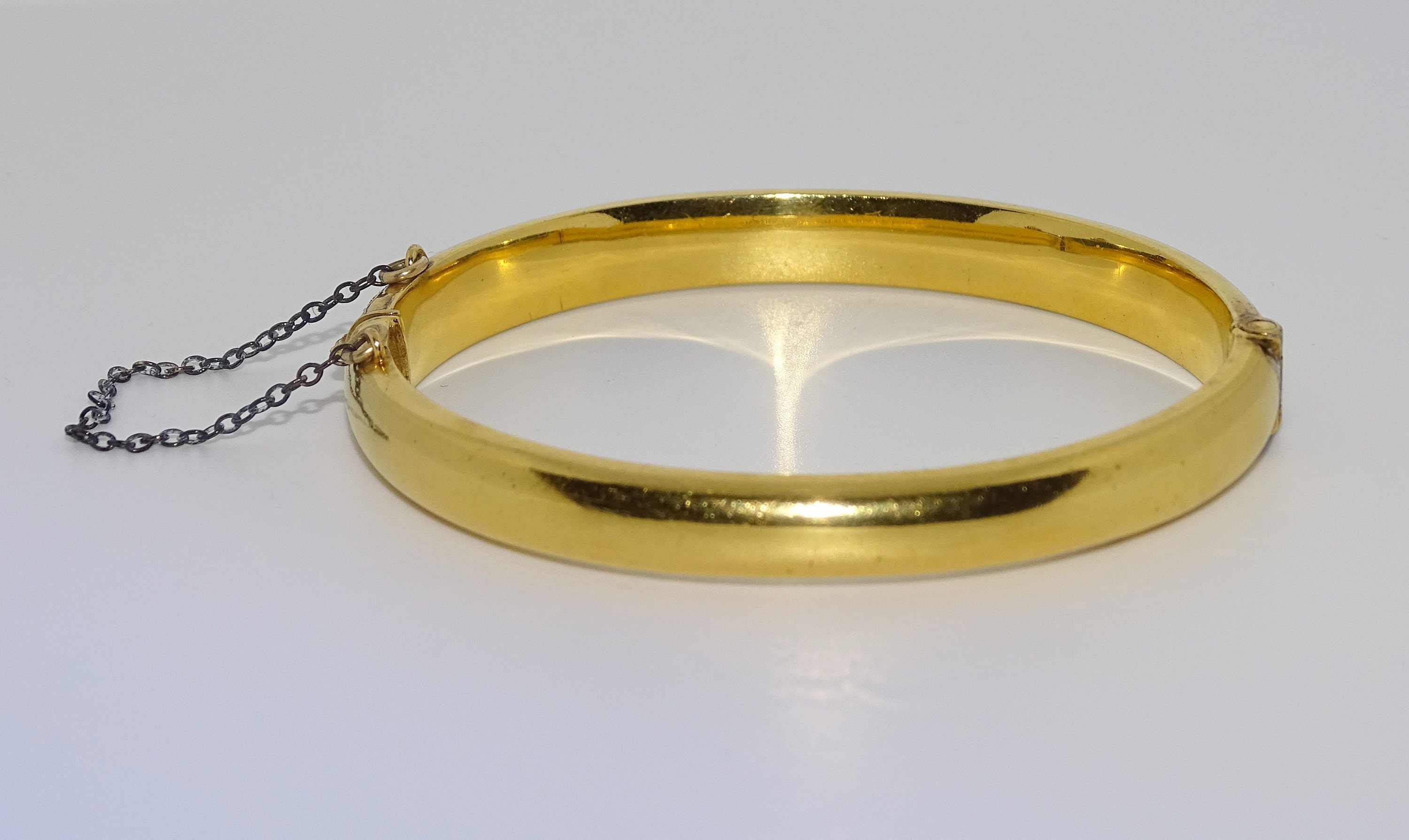 Beautiful 1/5th 9 Carat Rolled Gold Hinged Bracelet/ Bangle - Etsy UK
