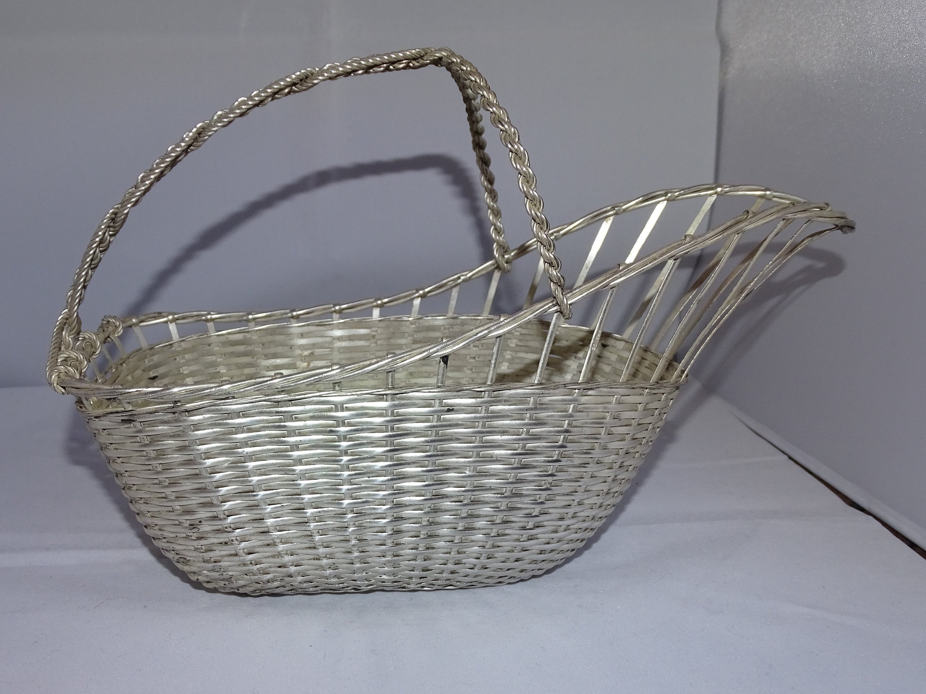 Vintage French Silver Plate Wine Pouring Basket Sommelier Etsy UK