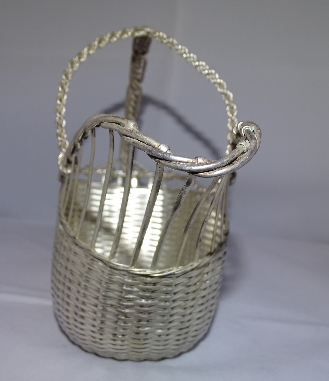 Vintage French Silver Plate Wine Pouring Basket Sommelier Etsy UK