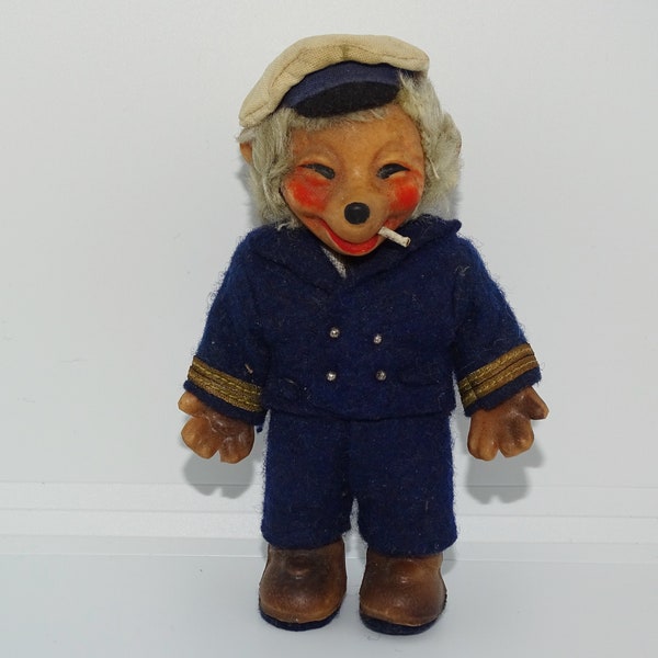 Vintage Steiff Original Marke Macki Hedgehog doll/ figure dressed as a sailor