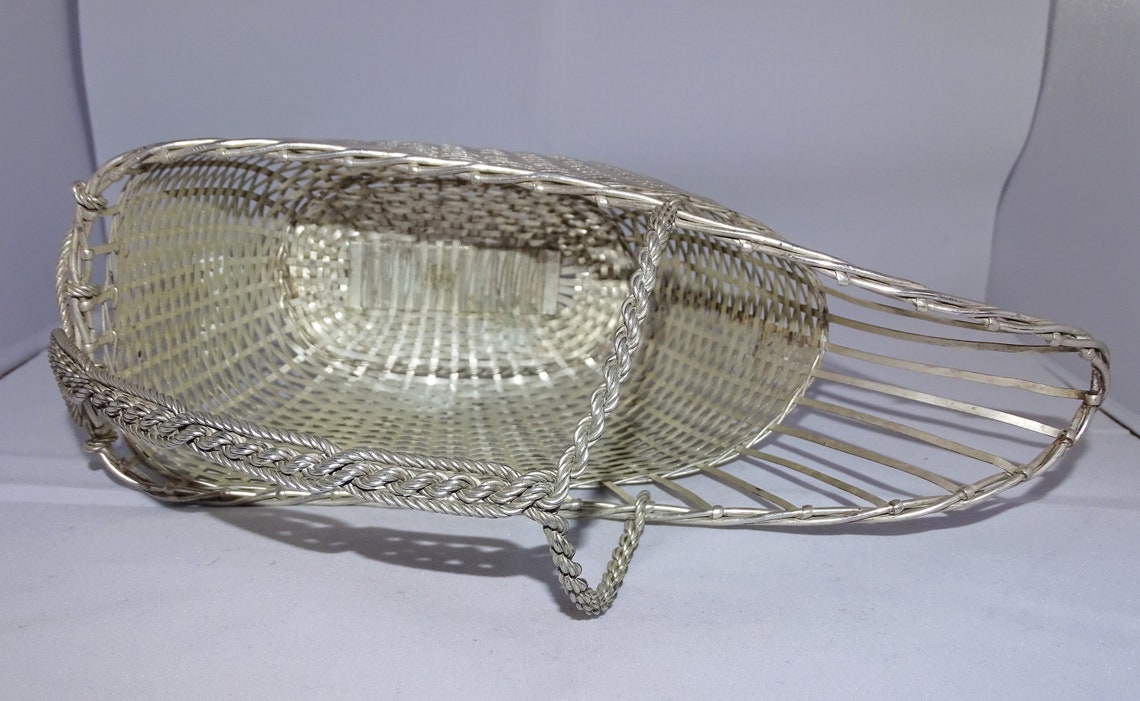Vintage French Silver Plate Wine Pouring Basket Sommelier Etsy UK