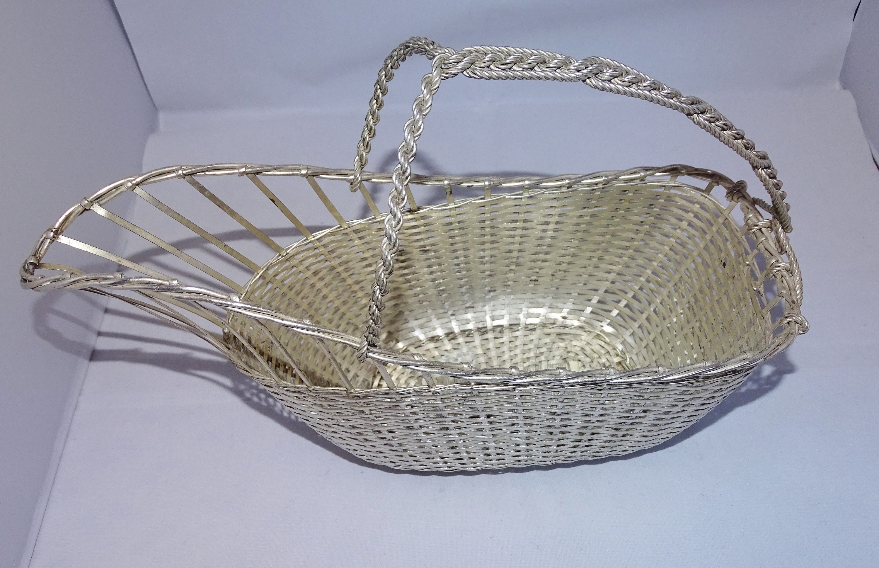 Vintage French Silver Plate Wine Pouring Basket Sommelier Etsy UK