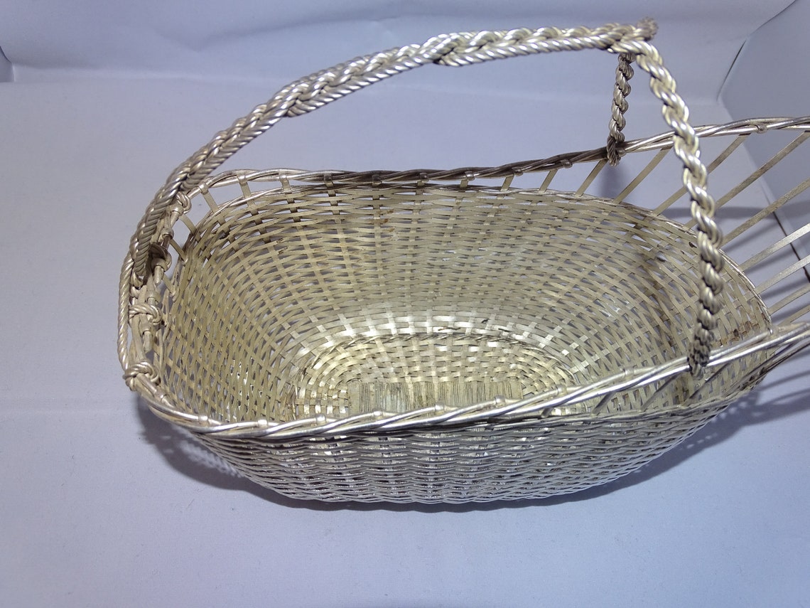 Vintage French Silver Plate Wine Pouring Basket Sommelier Etsy UK