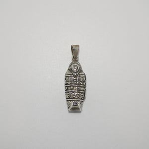 Beautiful Art Deco 925 Sterling silver sarcophagus Egyptian revival pendant or charm
