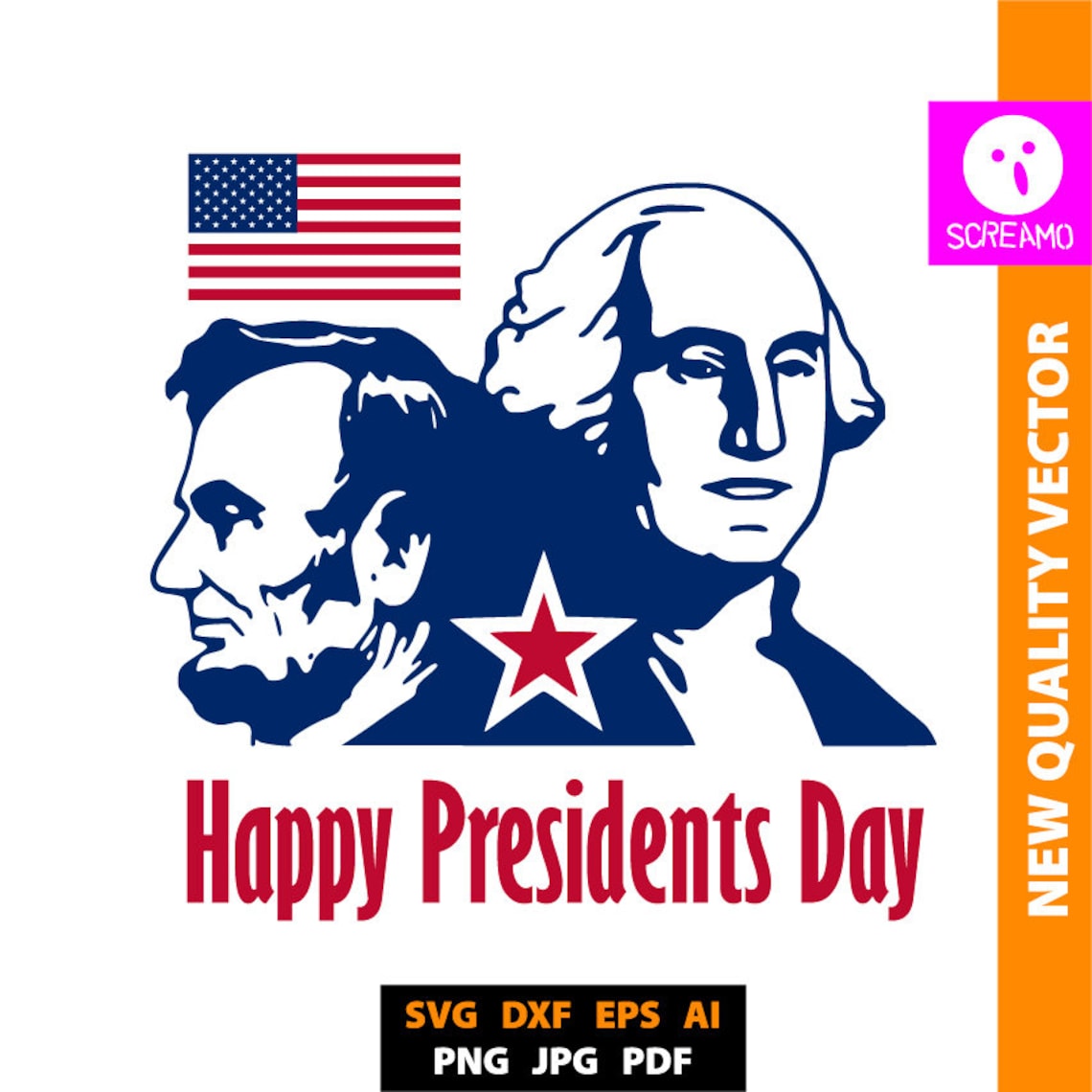 Presidents Day SVG Cut Files Vector Print Files Clipart Etsy UK