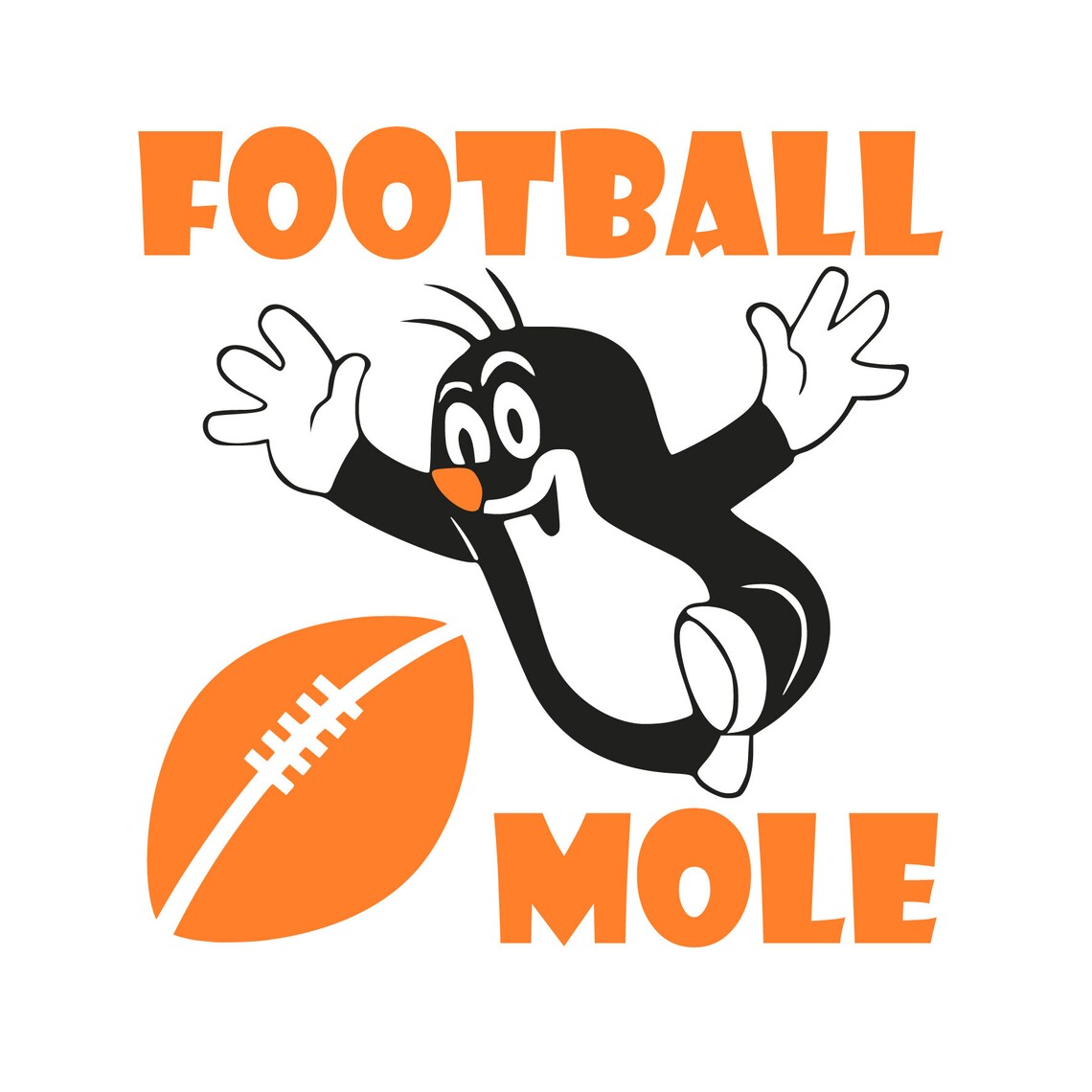 FOOTBALL MOLE Original Football Design SVG Vector Clipart | Etsy