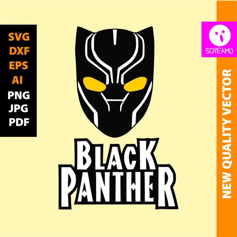 Black Panther Svg Cut Files Print Files Black Panther Etsy