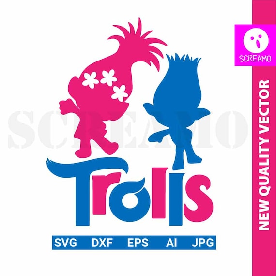 Download TROLLS SVG Cut files Clipart Vector Print files Svg design | Etsy