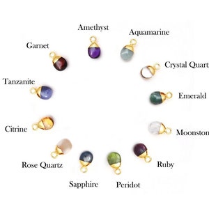 Birthstone Electroplated Charms, Smooth Tumble Charms, Electroplated Crystal Pendant, Handmade Tiny Cabochon Tumble Charm, Selling Per Pcs