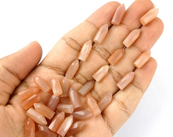 10 Pcs Natural Golden Rutile Faceted Spikes Gemstone,14x6mm One Side Pointed Pencil,Handmade Spikes,Spikes Jewelry Making