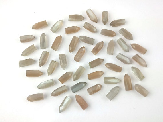 10 Pcs Natural Golden Rutile Faceted Spikes Gemstone,14x6mm One Side Pointed Pencil,Handmade Spikes,Spikes Jewelry Making
