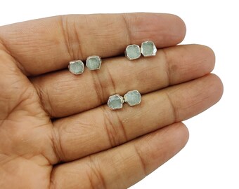 Tiny Aquamarine Post Earrings / Aquamarine Stud Earrings / March Birthday / March Birthstone / Bridesmaid Gift / Aquamarine Jewelry