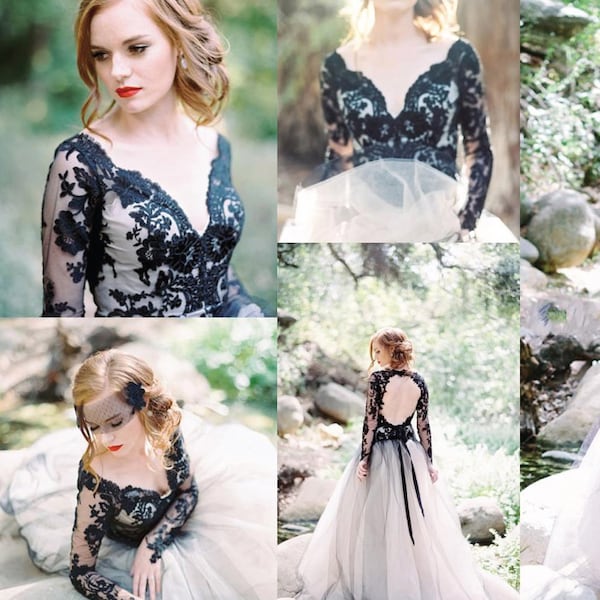 Non-Traditional Black Wedding/ Prom/ Special Occasion Dress