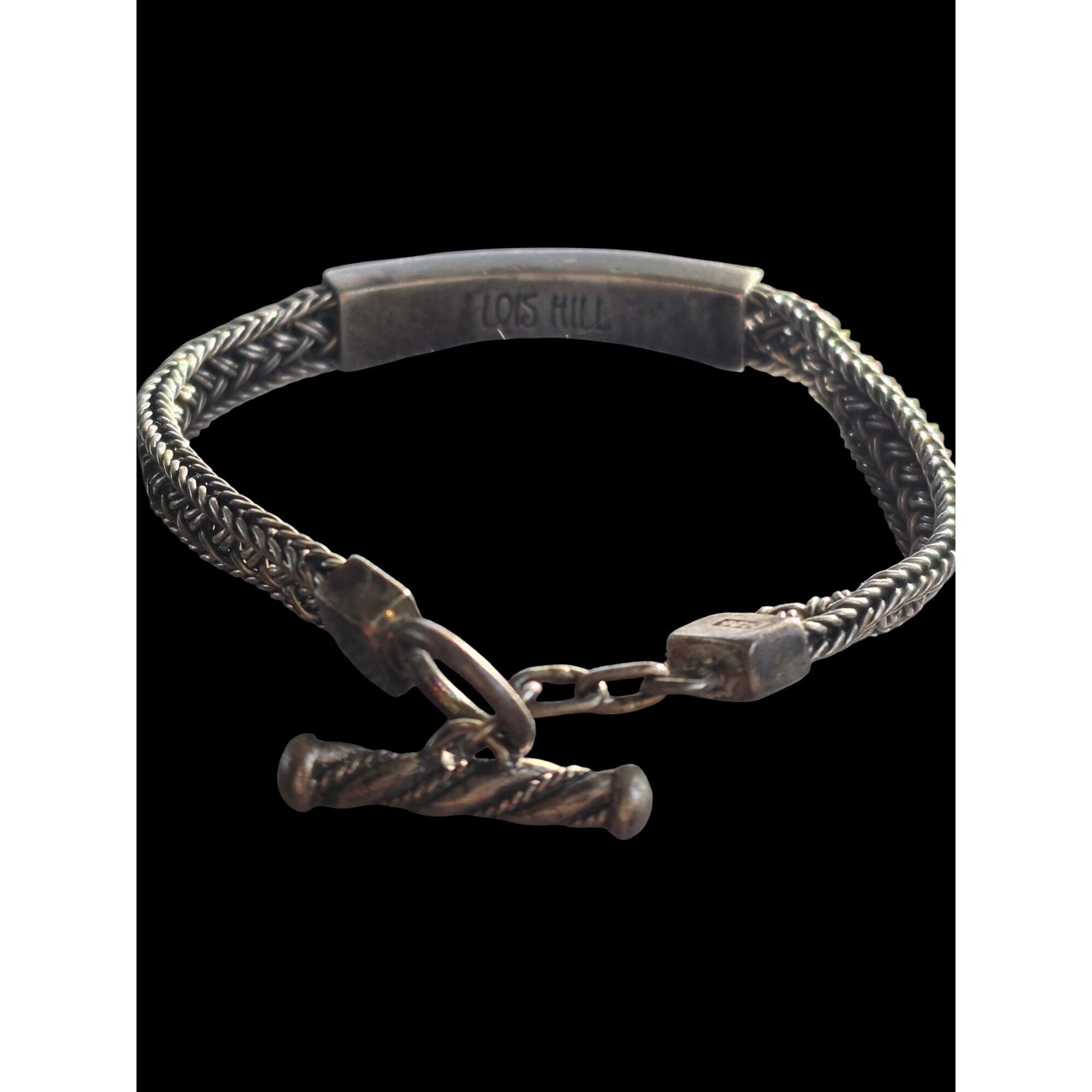 Lois Hill Granulated Woven Toggle 925 Sterling Bracelet Indonesia