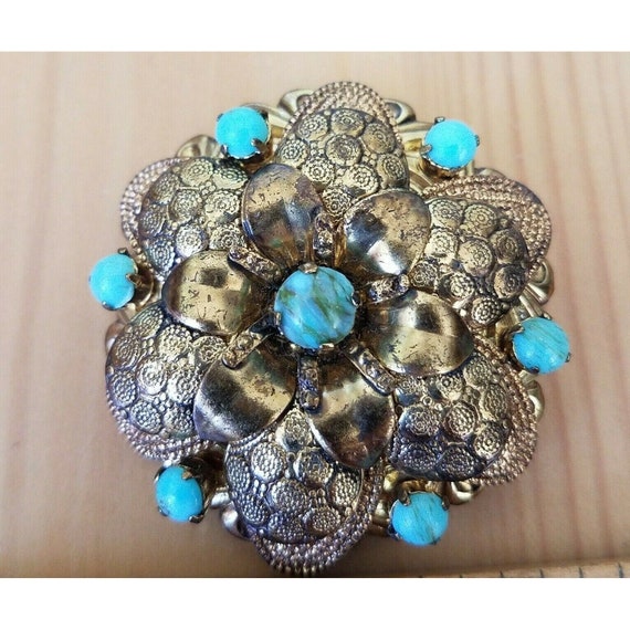 Vintage austria brooch with - Gem