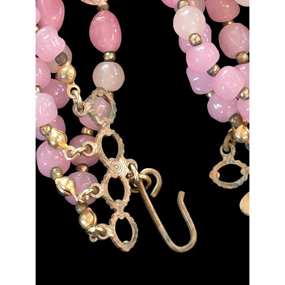 Miriam Haskell 3 Triple Multi Strand Gripoix Pink… - image 16