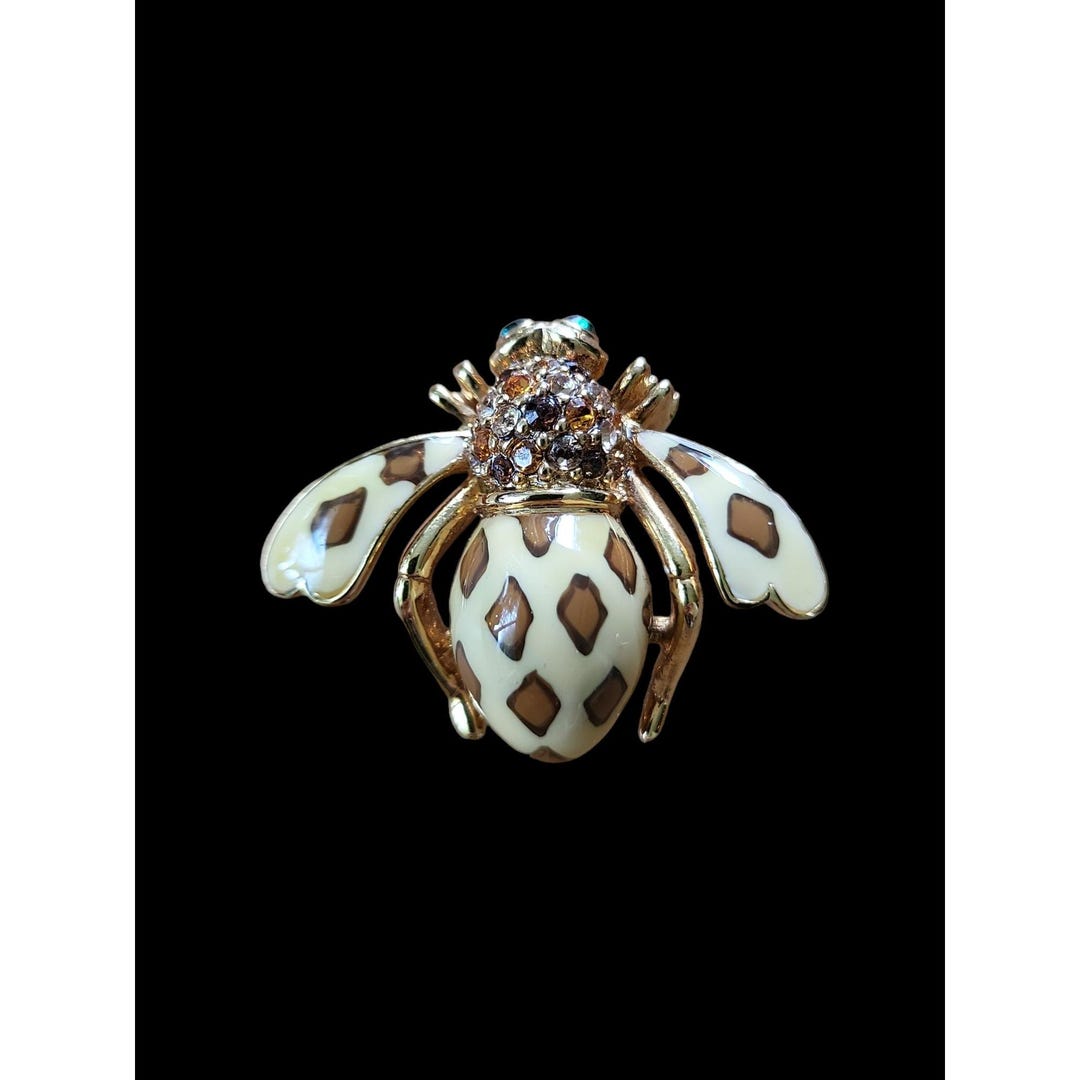 Vintage Joan of the Jungle Leopard Bee Brooch Pin Joan Rivers - Etsy