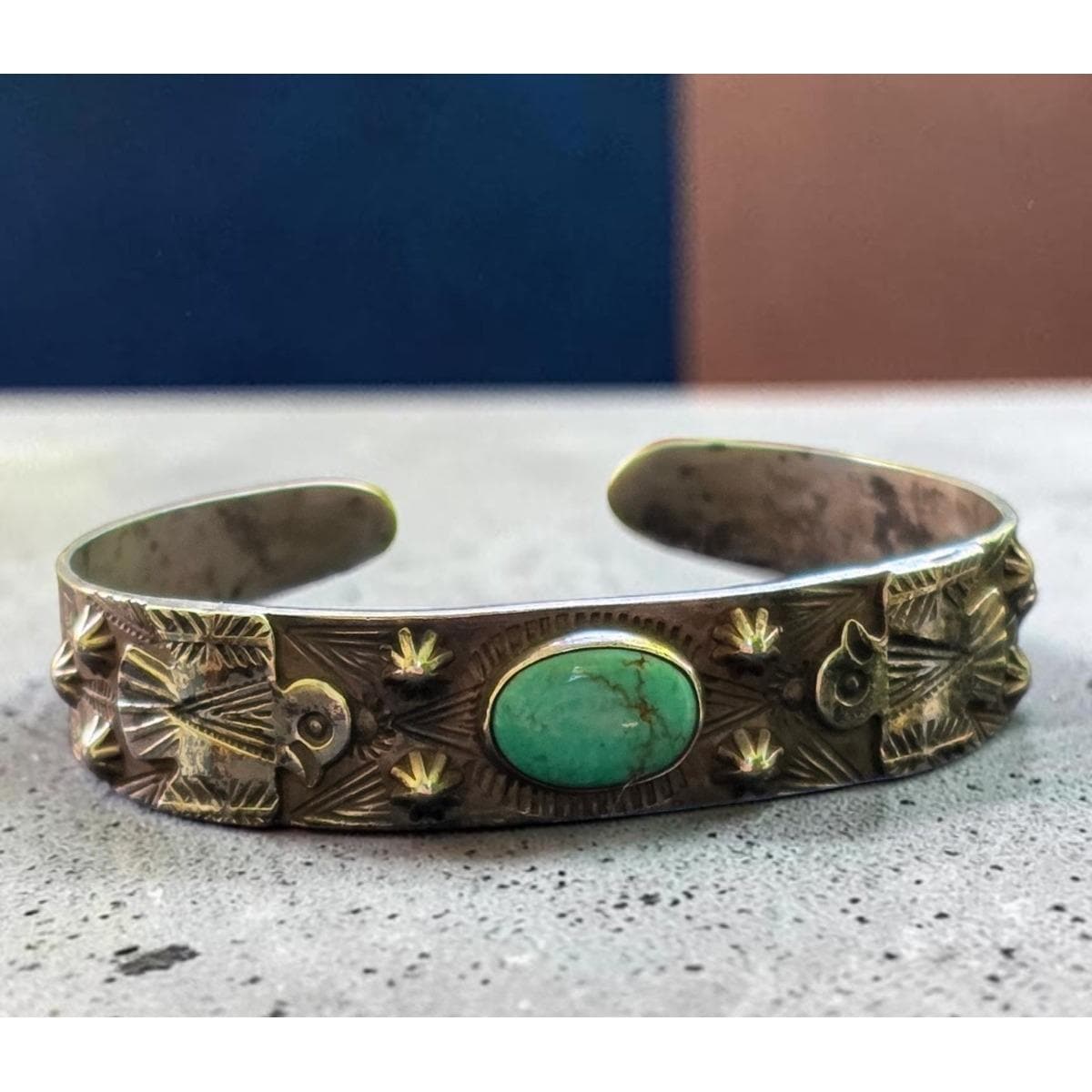 Fred Harvey Thunderbird Cuff - Etsy