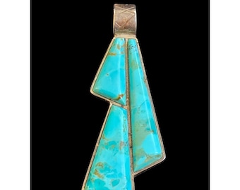 Ciondolo in argento sterling con turchese DTR Jay King Desert Rose Trading