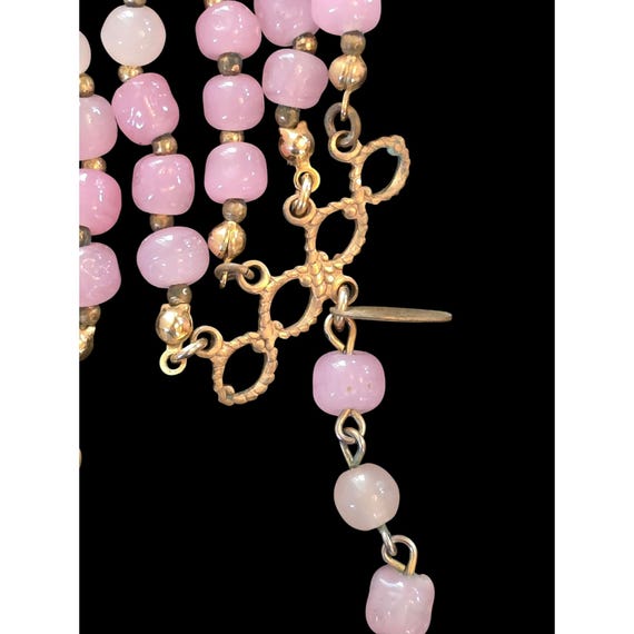 Miriam Haskell 3 Triple Multi Strand Gripoix Pink… - image 13