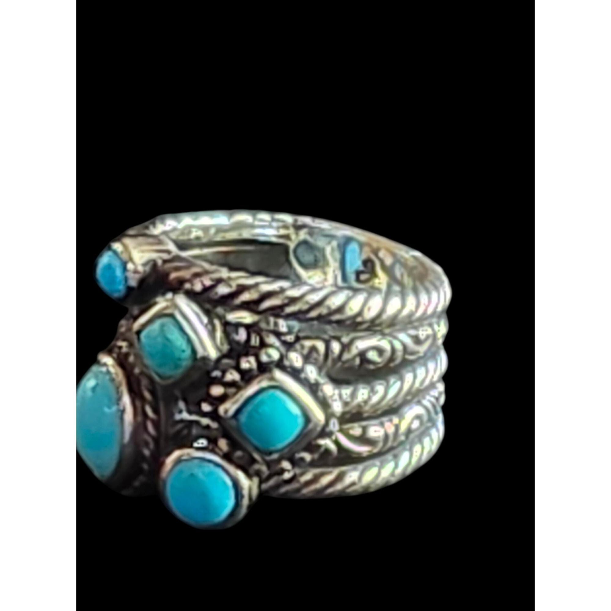 Samuel B. Sterling Silver Sleeping Beauty Turquoise Ring - Etsy
