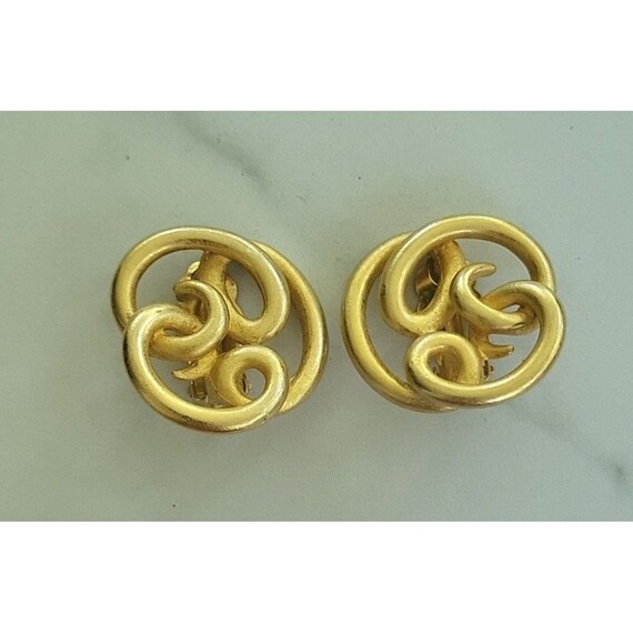 GIVENCHY Vintage Paris New York Gold Tone Twist Knot Shiny Clip Earrings Etsy Canada